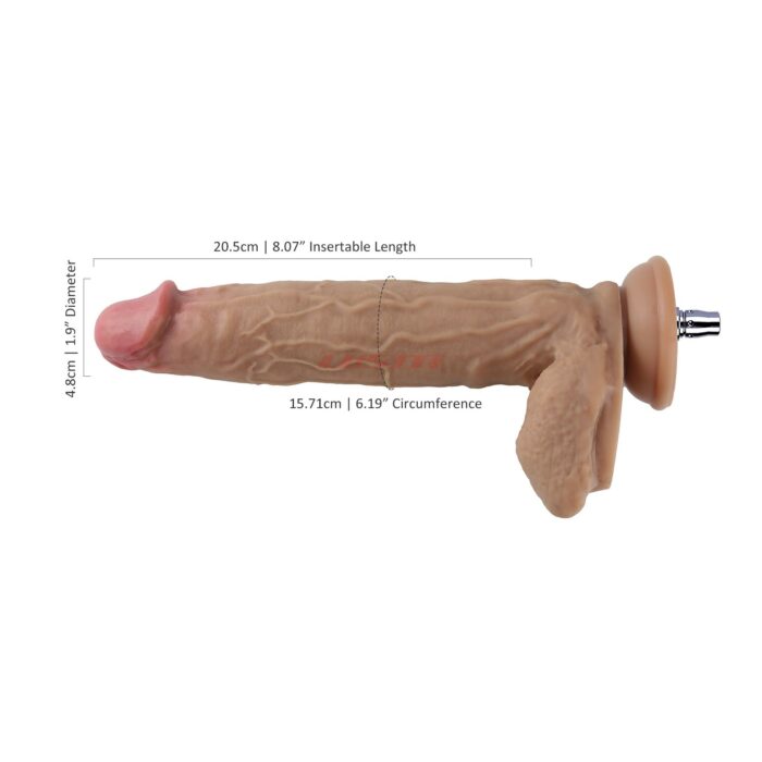 Realistic Insertable Dildo with Balls