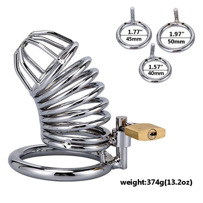 Male chastity device with padlock